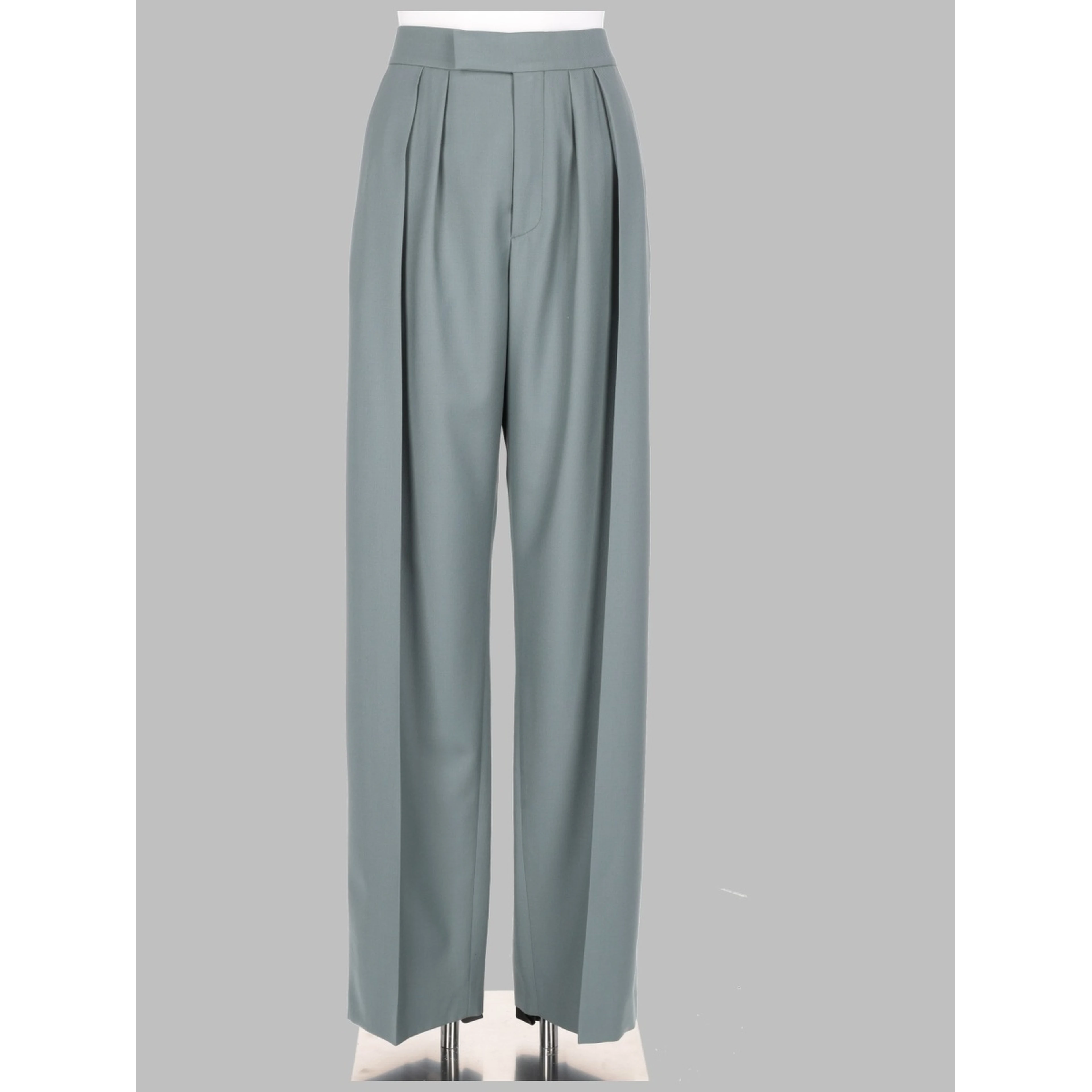 PANTALONE A SIGARETTA SARTORIALE IN GABARDINE DI LANA