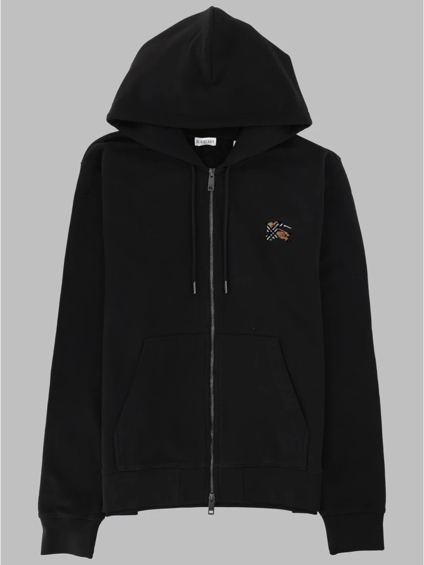 FELPA CON CAPPUCCIO E ZIP