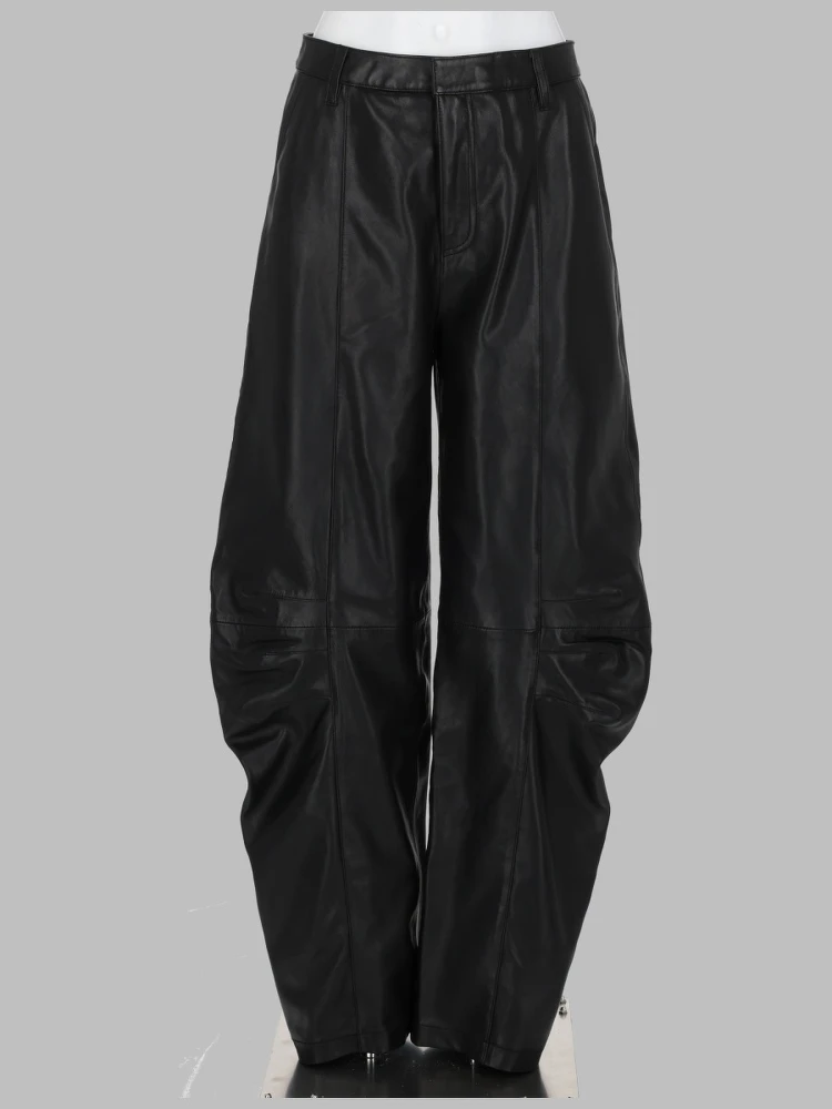 PANTALONE CARGO IN PELLE