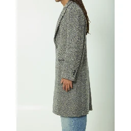 Single-breasted wool coat