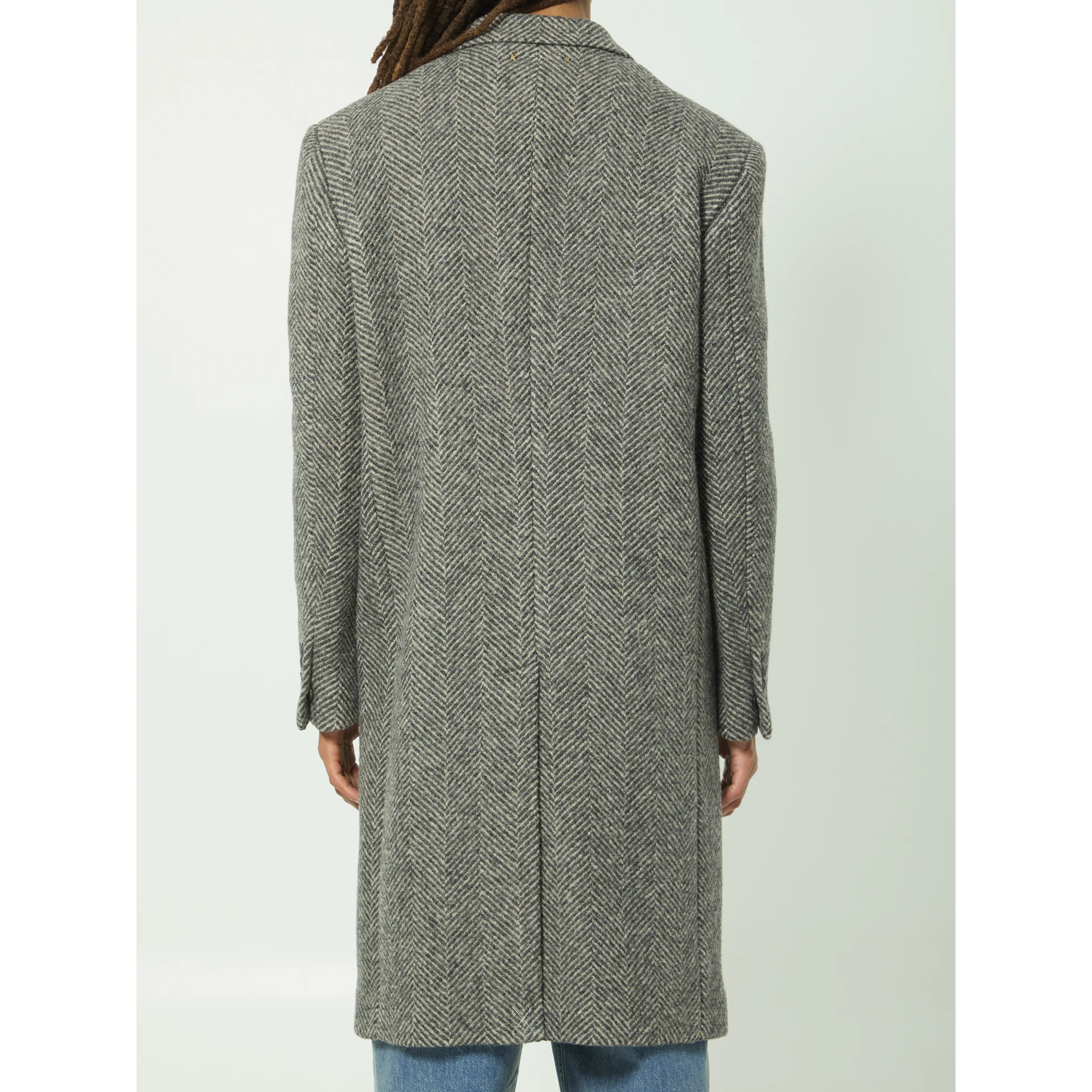 Single-breasted wool coat