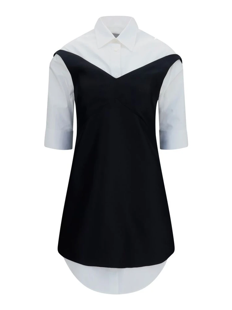 Black Wool Oves Aries Casual Dress