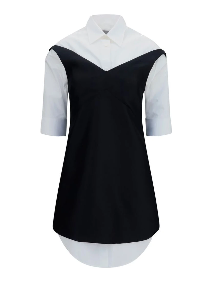 Black Wool Oves Aries Casual Dress