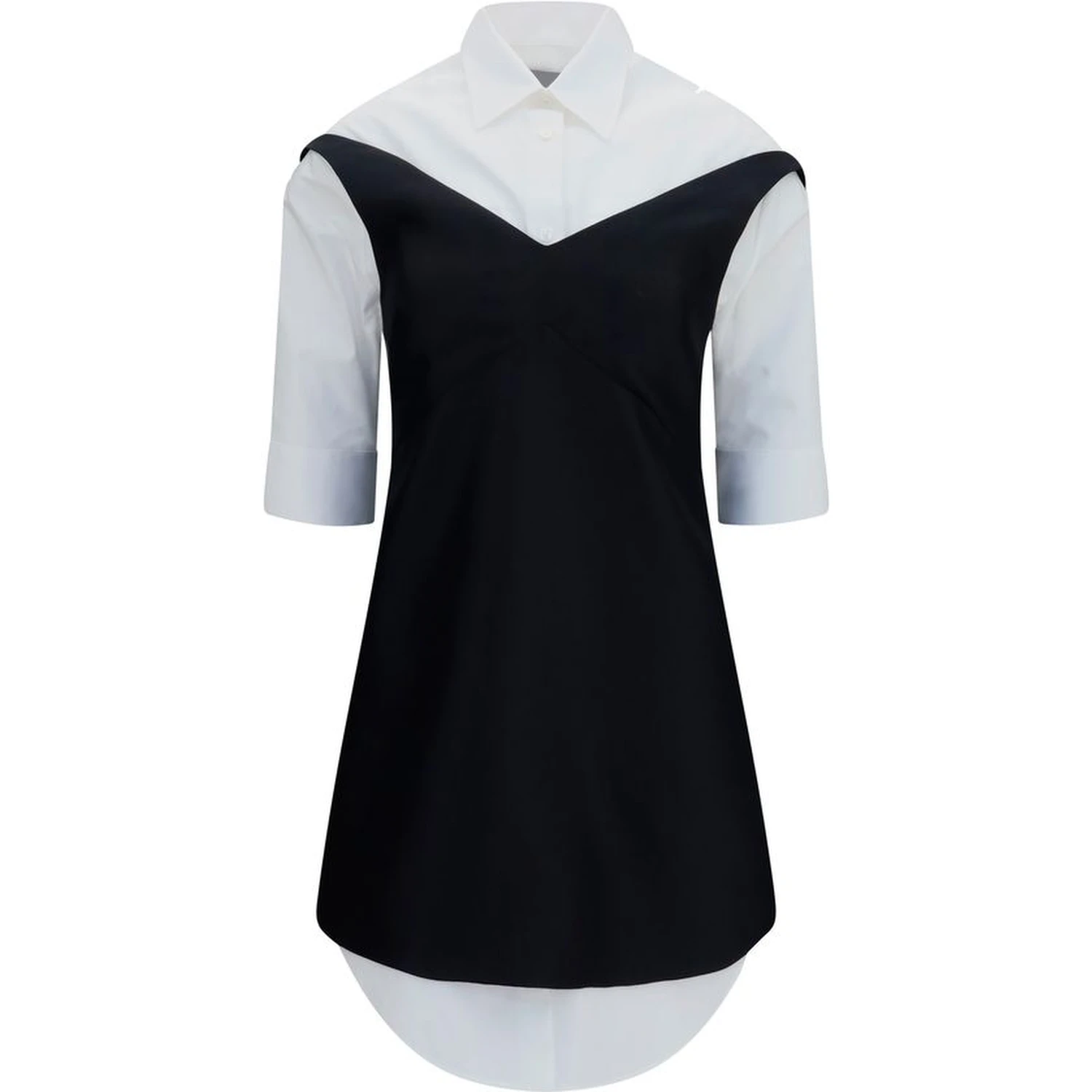 Black Wool Oves Aries Casual Dress