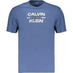 Blue Cotton Men's T-Shirt