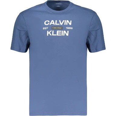 Blue Cotton Men's T-Shirt