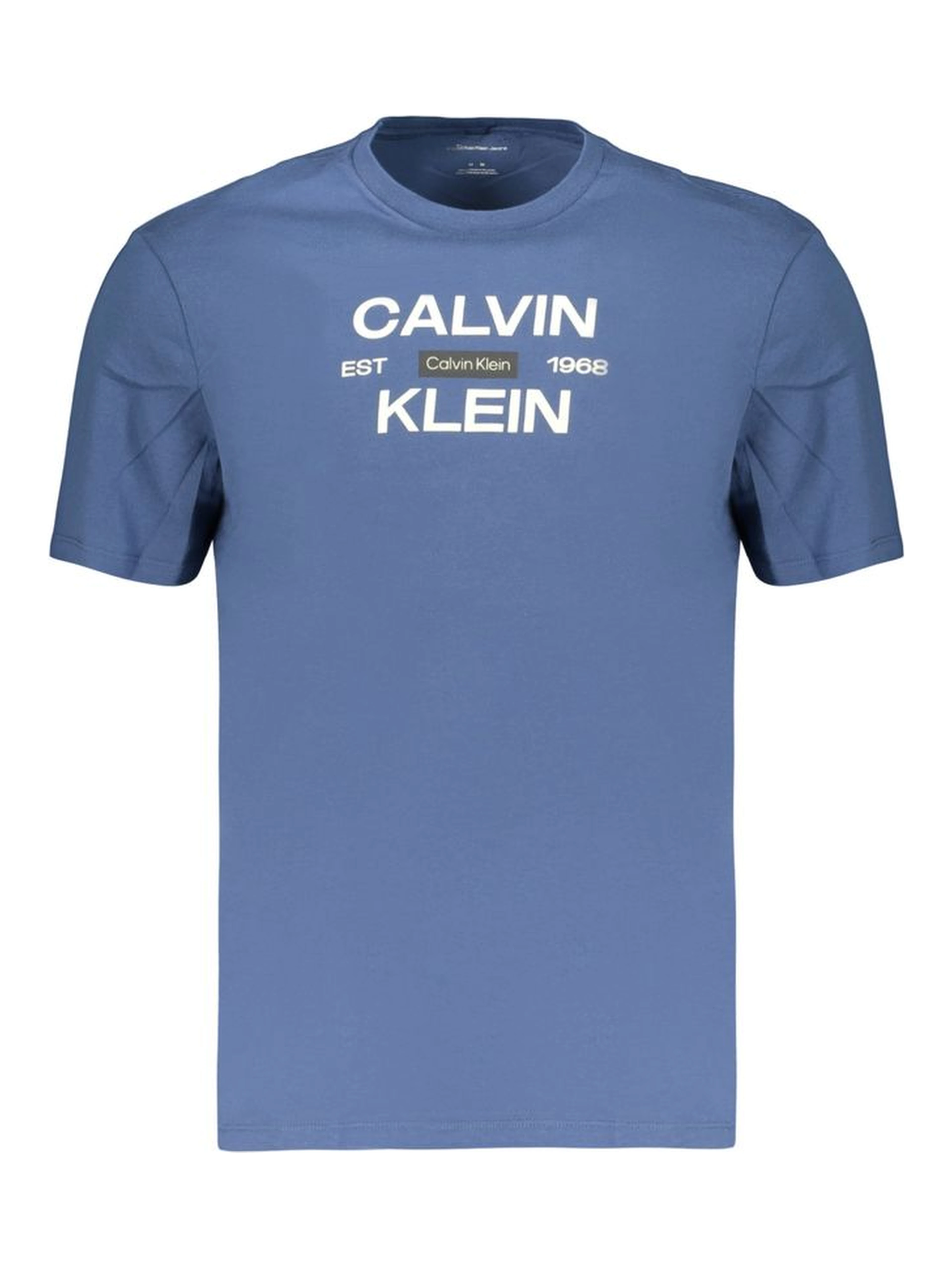Blue Cotton Men's T-Shirt