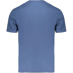 Blue Cotton Men's T-Shirt