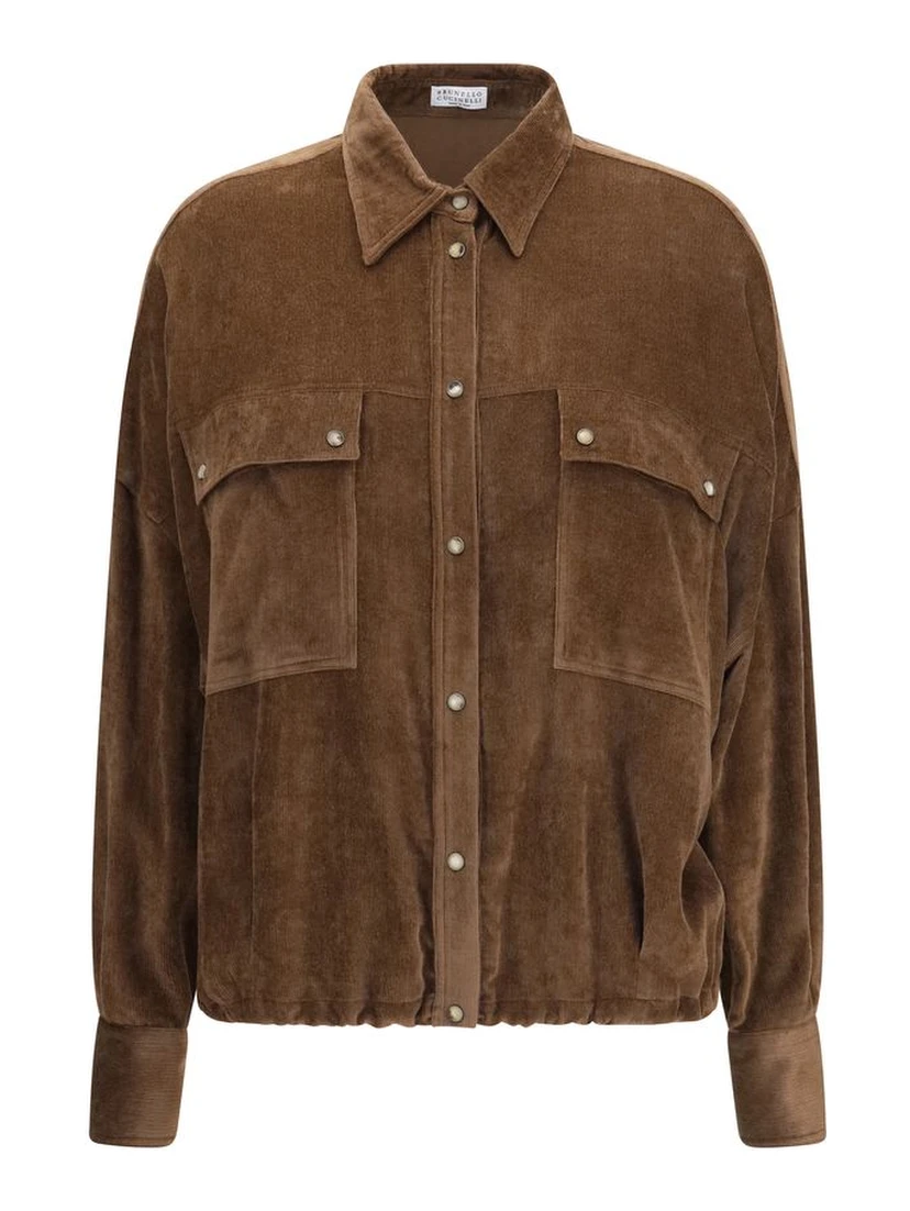Brown Viscose Pattern Shirt