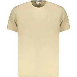 Beige Cotton Men's T-Shirt
