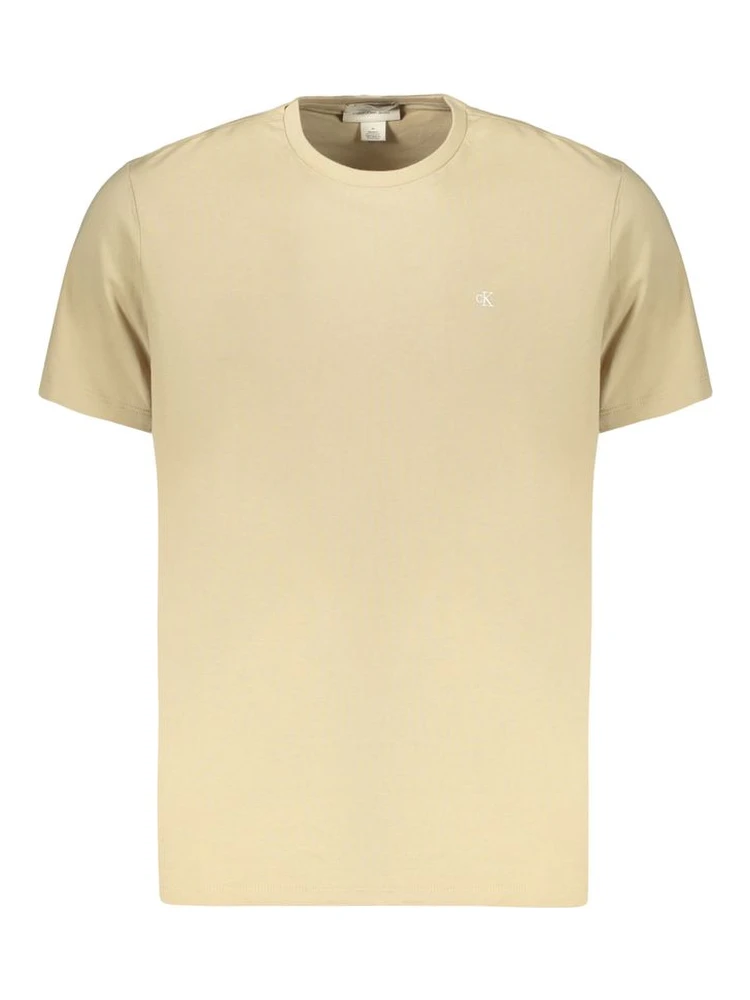 Beige Cotton Men's T-Shirt
