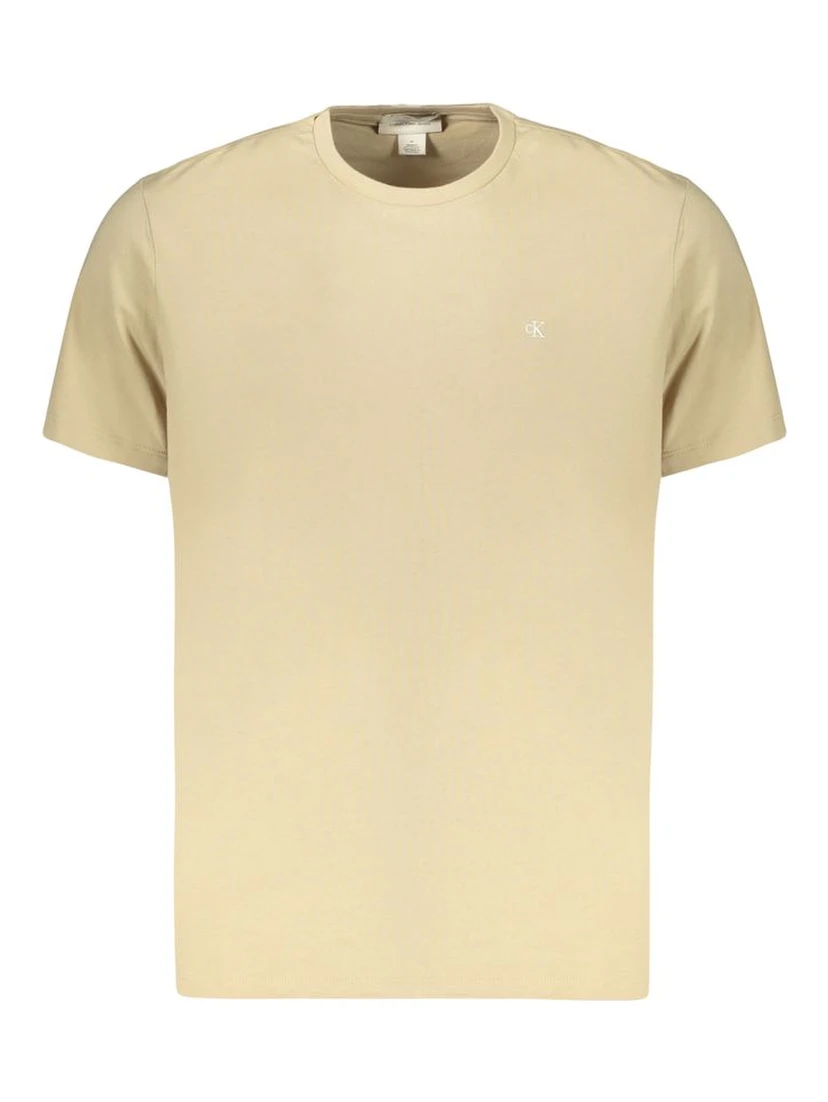 Beige Cotton Men's T-Shirt