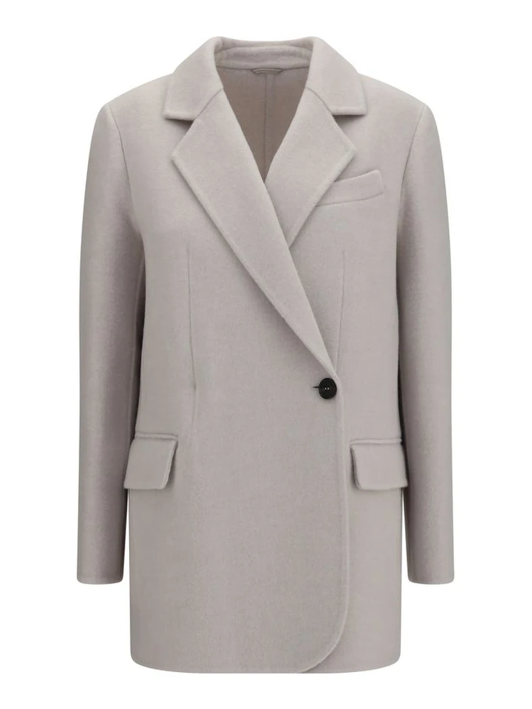 White Wool Oves Aries Full-Length Jacket