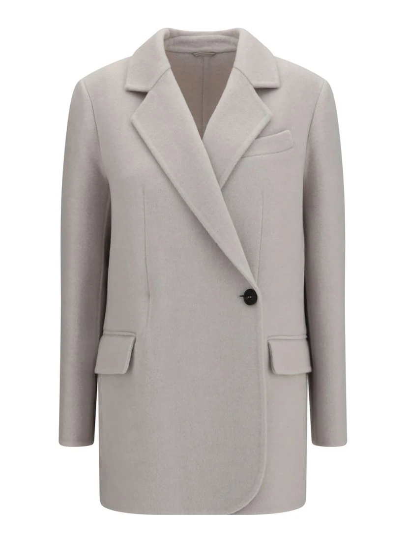 White Wool Oves Aries Full-Length Jacket