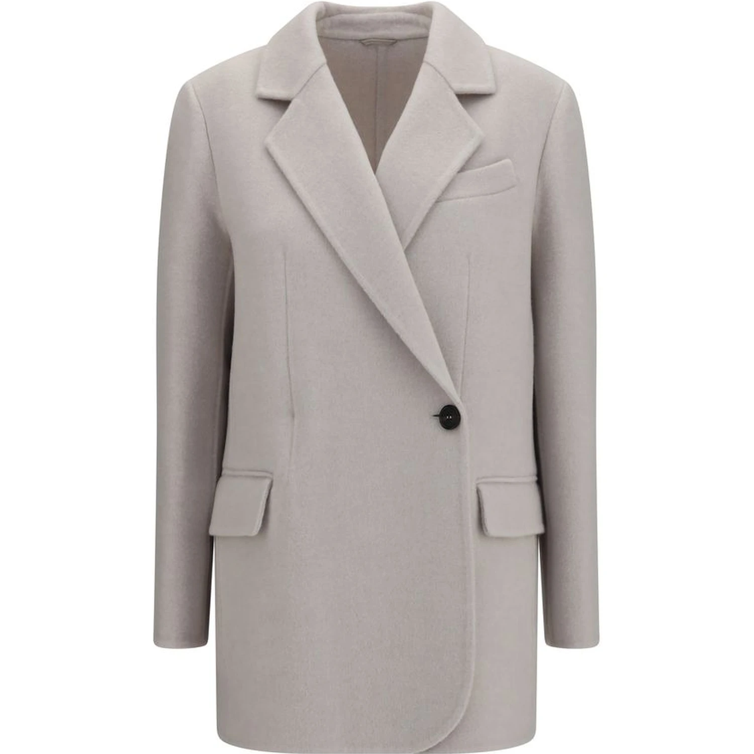 White Wool Oves Aries Full-Length Jacket