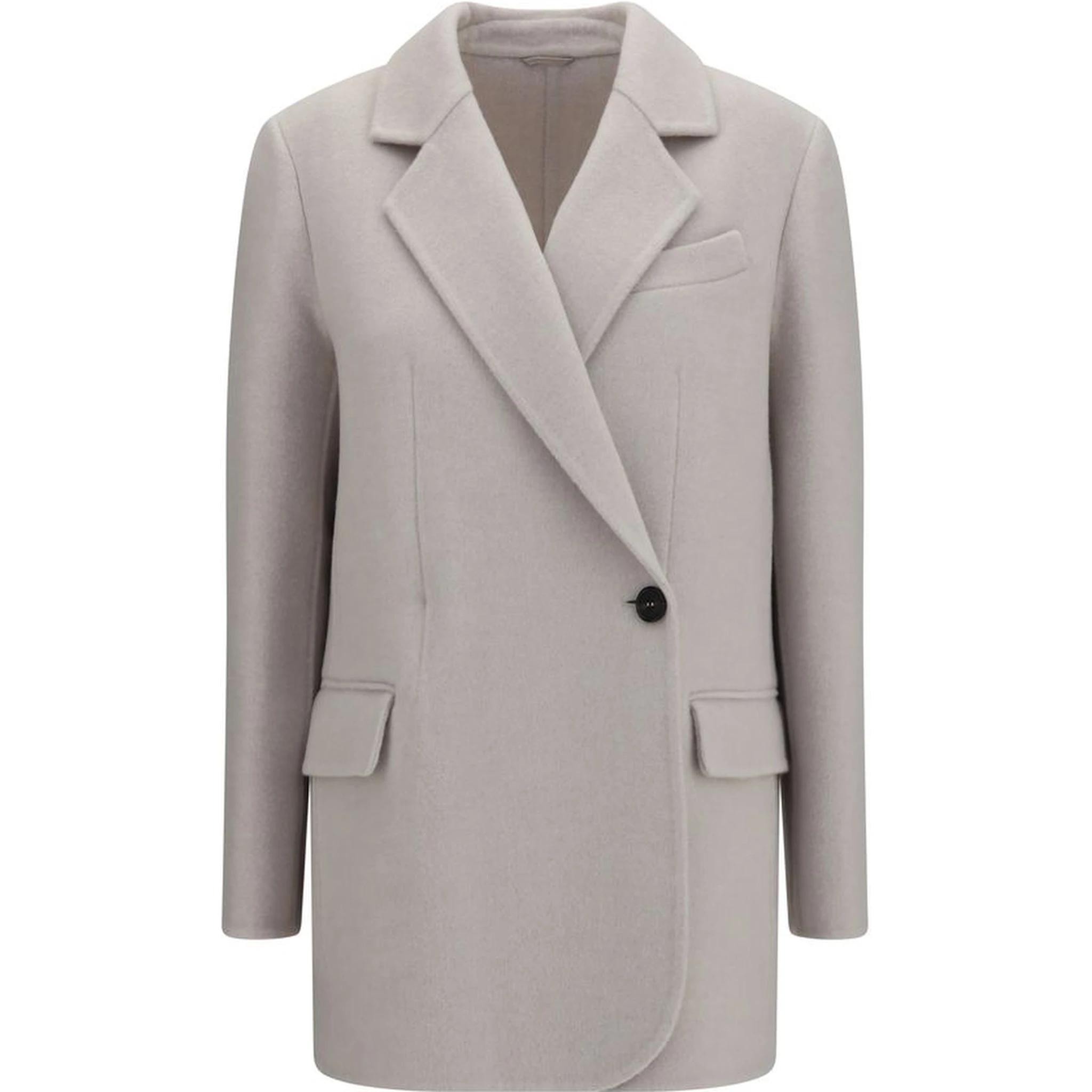 White Wool Oves Aries Full-Length Jacket