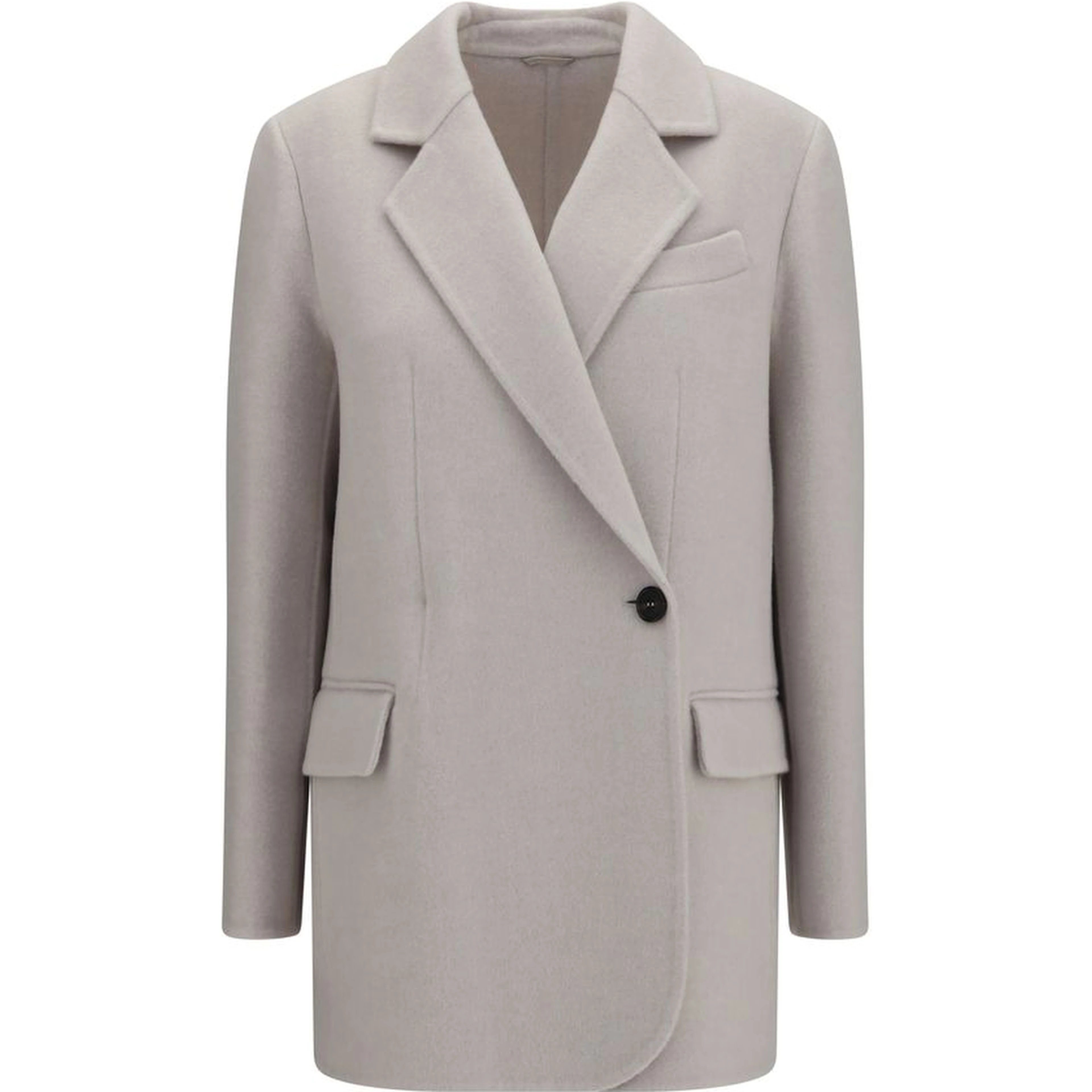 White Wool Oves Aries Full-Length Jacket