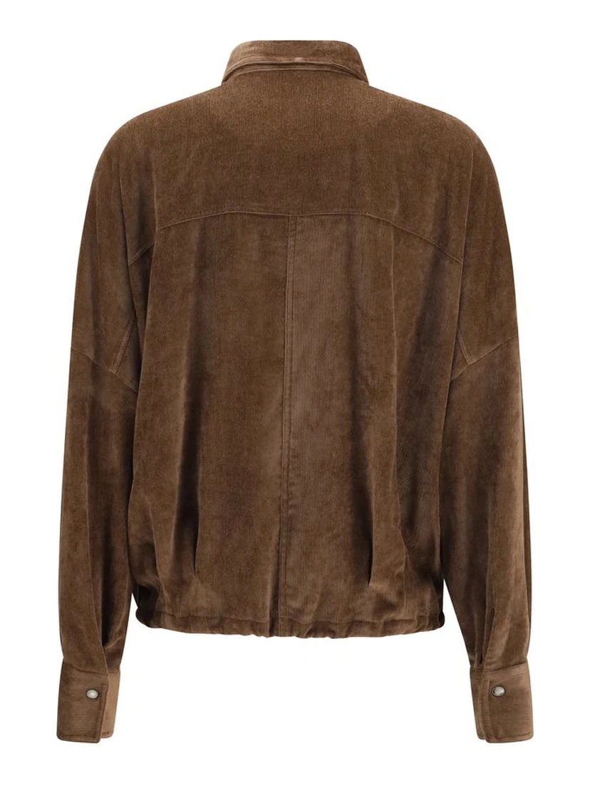 Brown Viscose Pattern Shirt