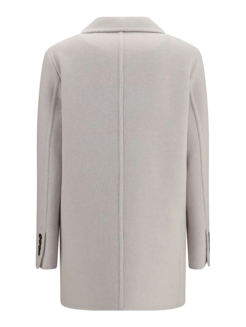 White Wool Oves Aries Full-Length Jacket