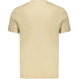 Beige Cotton Men's T-Shirt