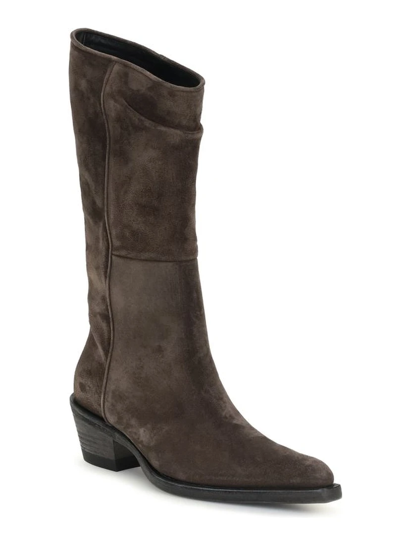 Brown Leather Ankle Boots
