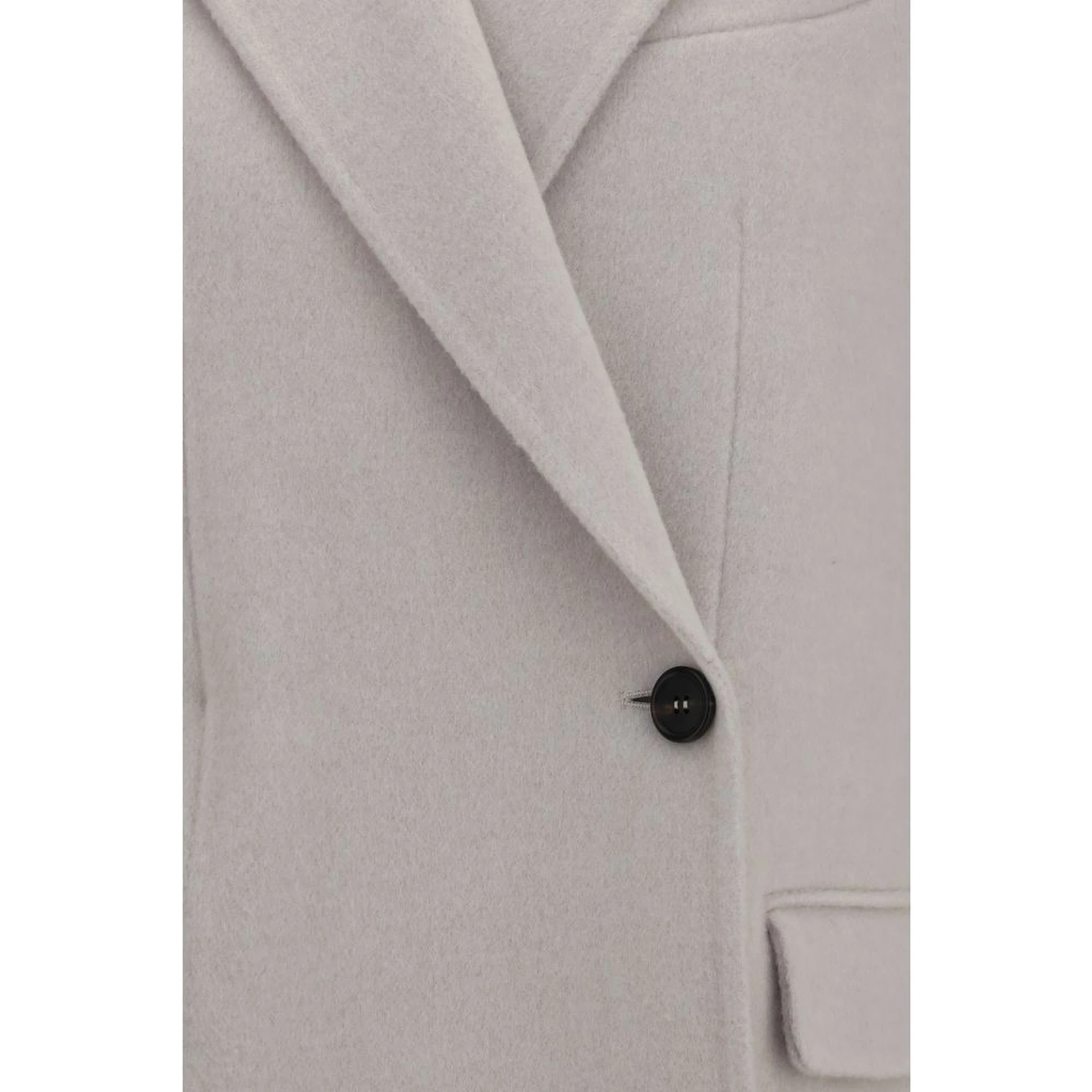 White Wool Oves Aries Full-Length Jacket
