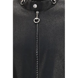 Black Calf Leather Bos Taurus Biker Jacket