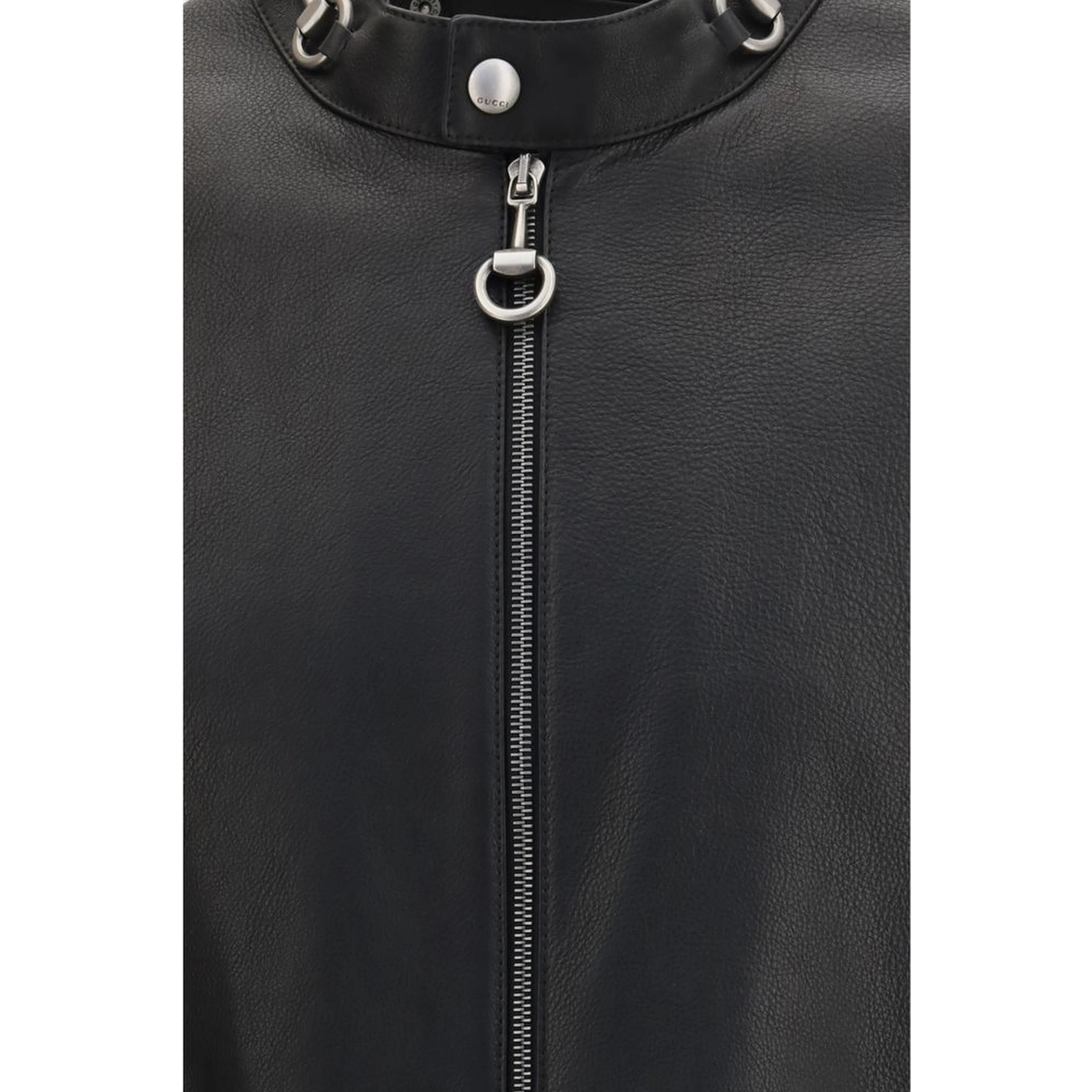 Black Calf Leather Bos Taurus Biker Jacket