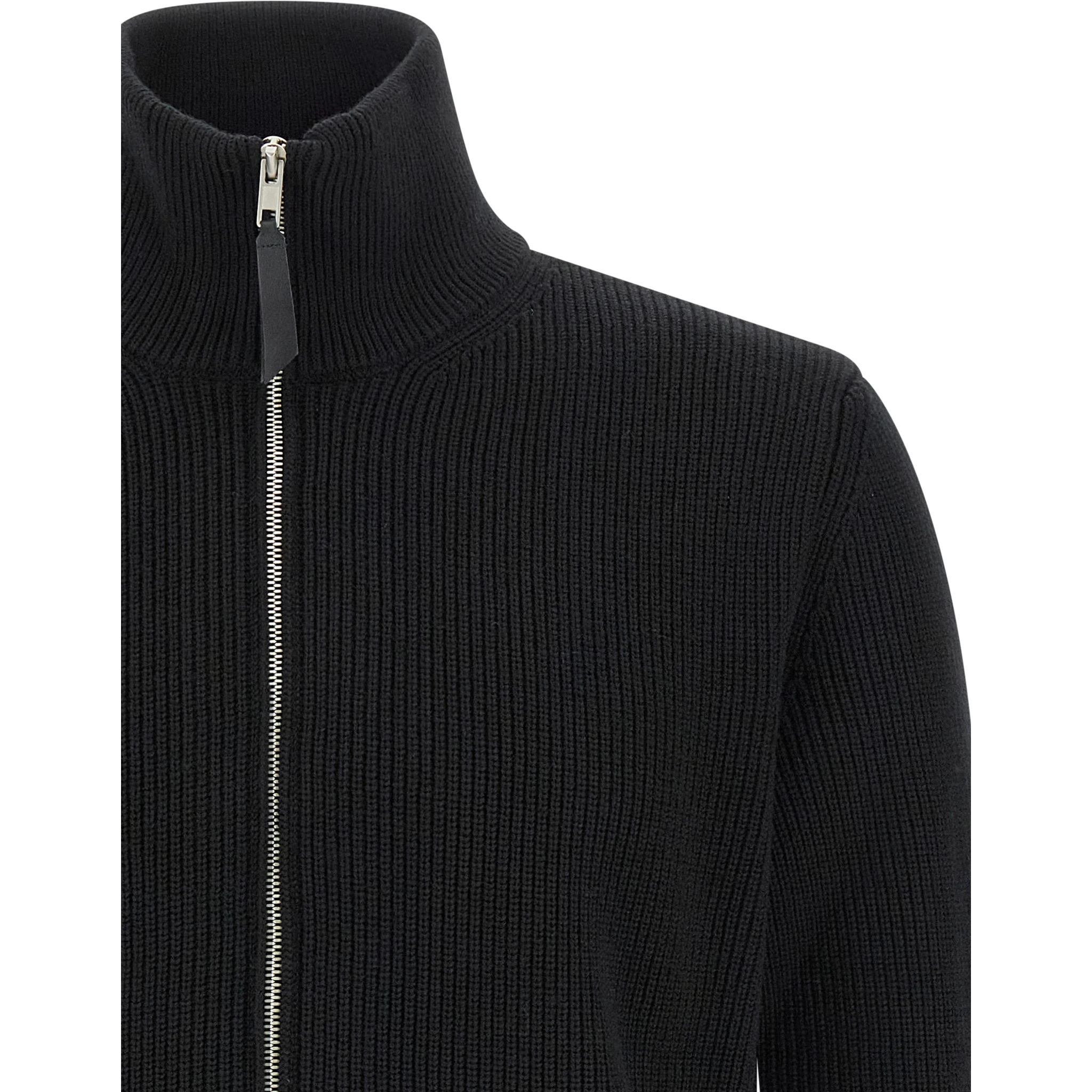 Black Cotton Cardigan