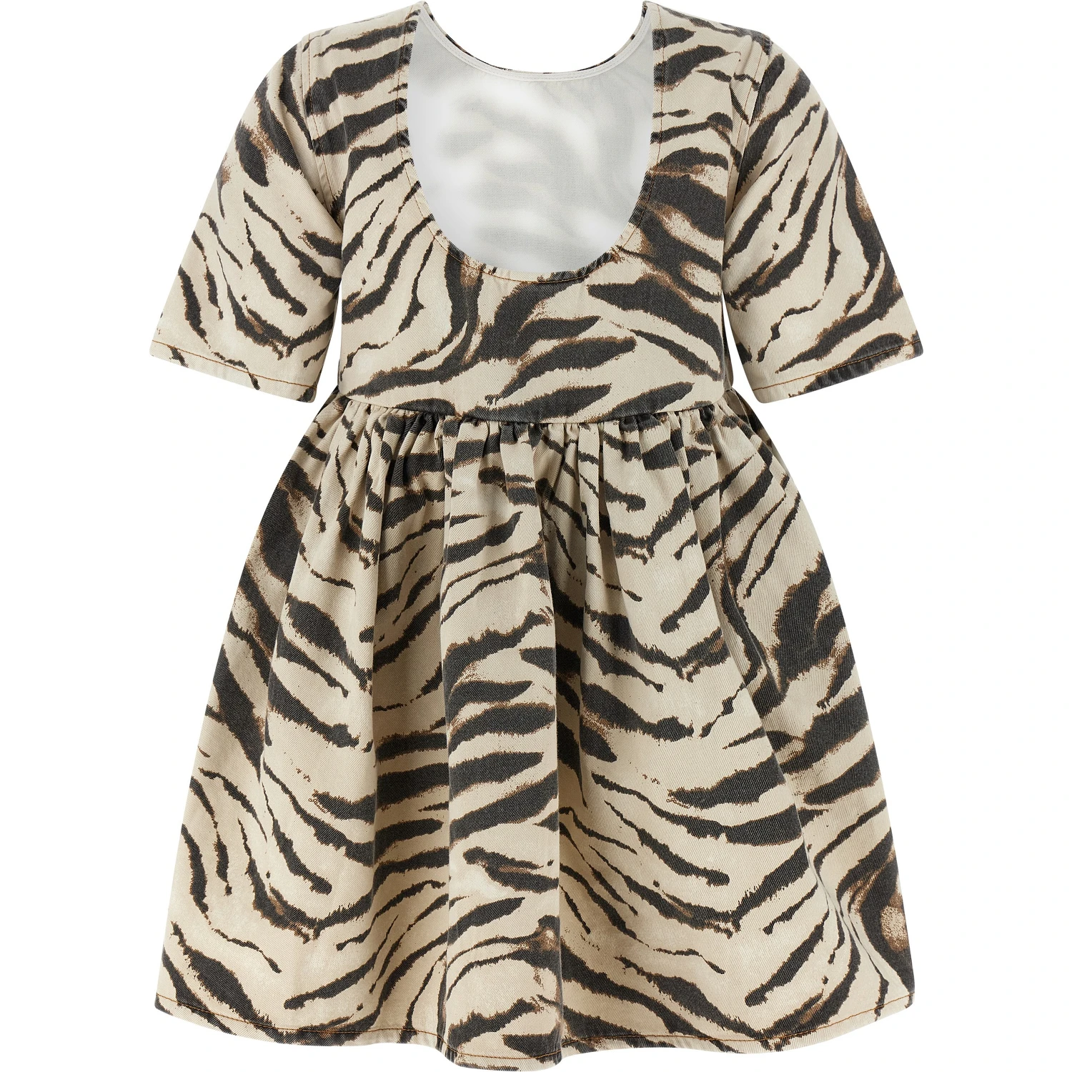 Multicolor Organic Cotton Short Dress
