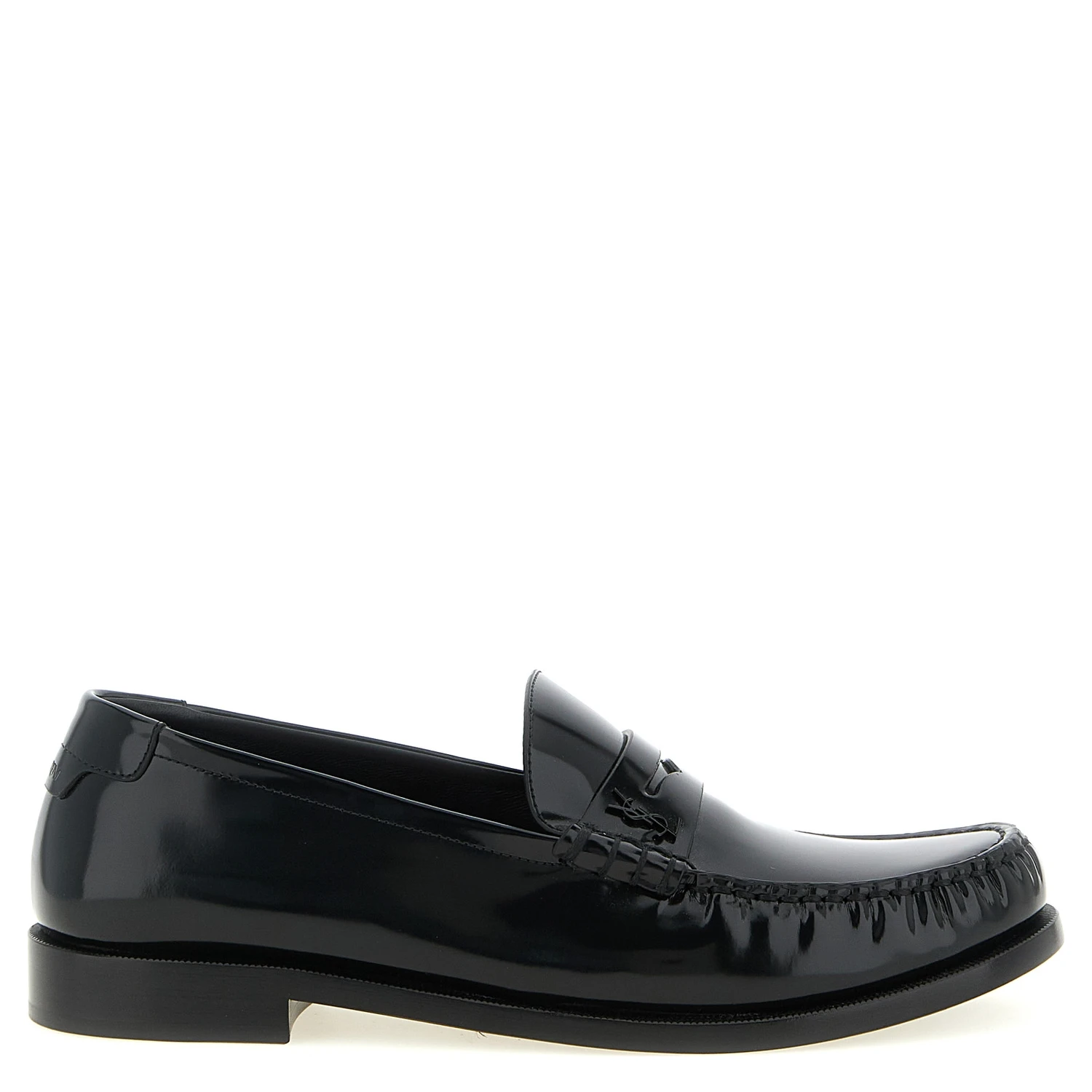 Black Calfskin Slip-On Loafers