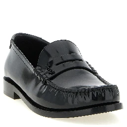 Black Calfskin Slip-On Loafers