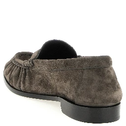 Brown Calfskin Slip-On Loafers