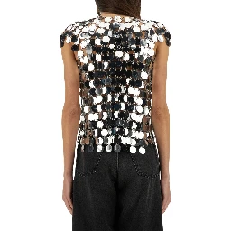 TOP "THE ICONIC SILVER SPARKLE DISCS"