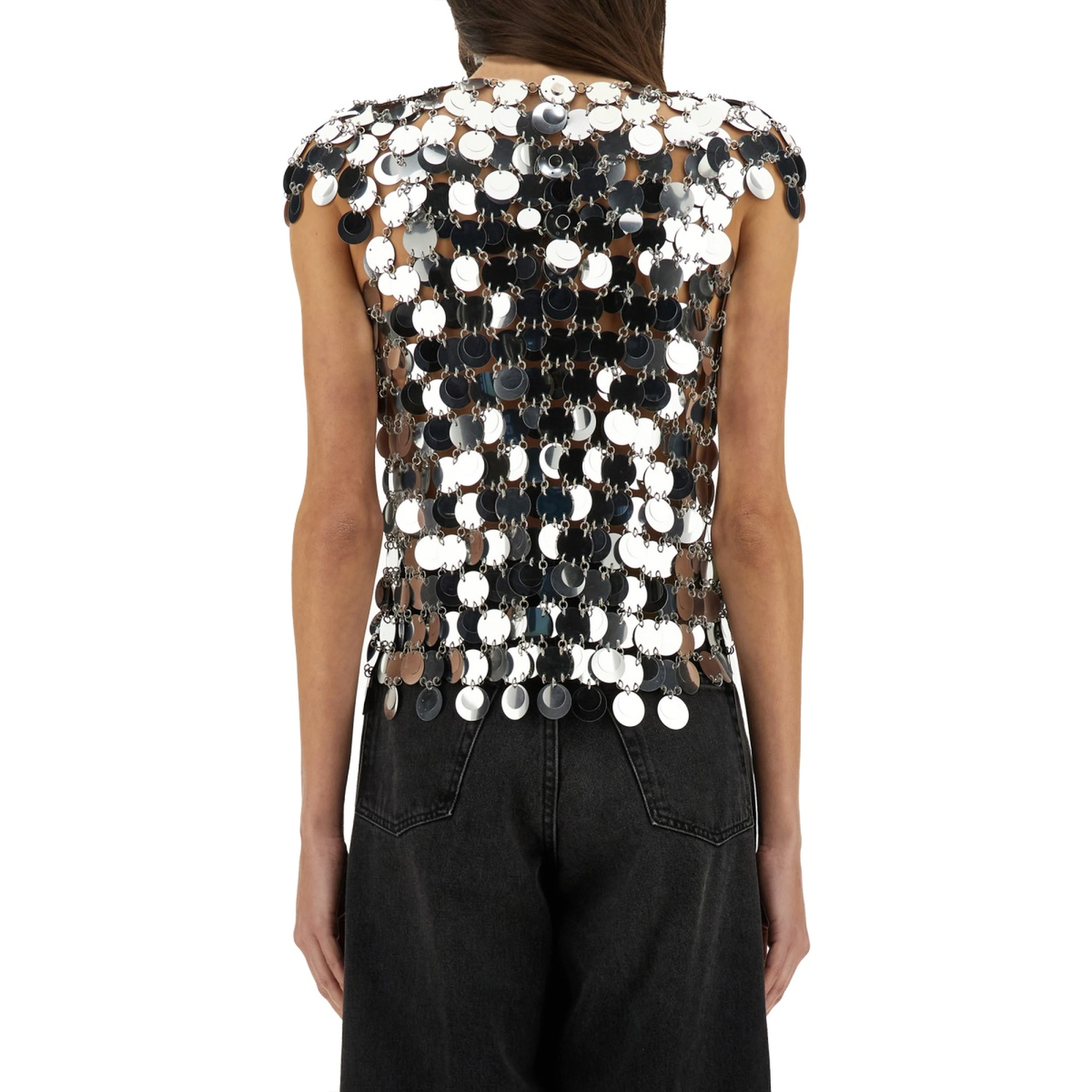 TOP "THE ICONIC SILVER SPARKLE DISCS"
