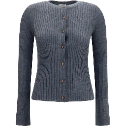 Gray Cashmere Cardigan