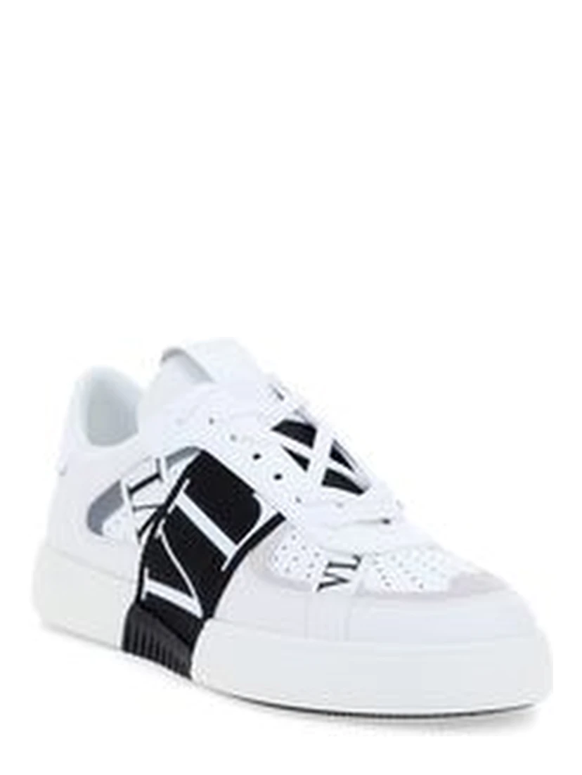 White Calf Leather Bos Taurus Athletic Sneakers