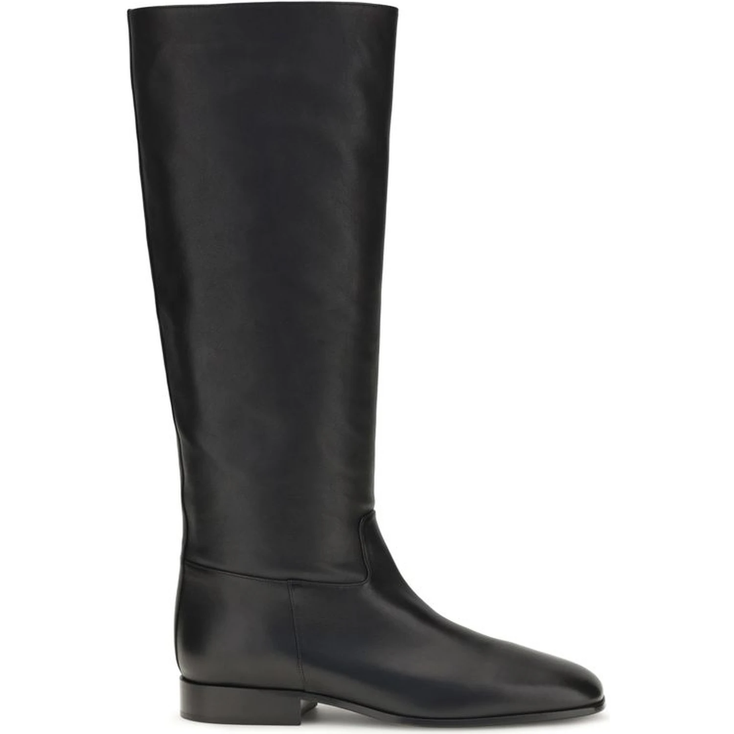 Black Calf Leather Bos Taurus Ankle Boots