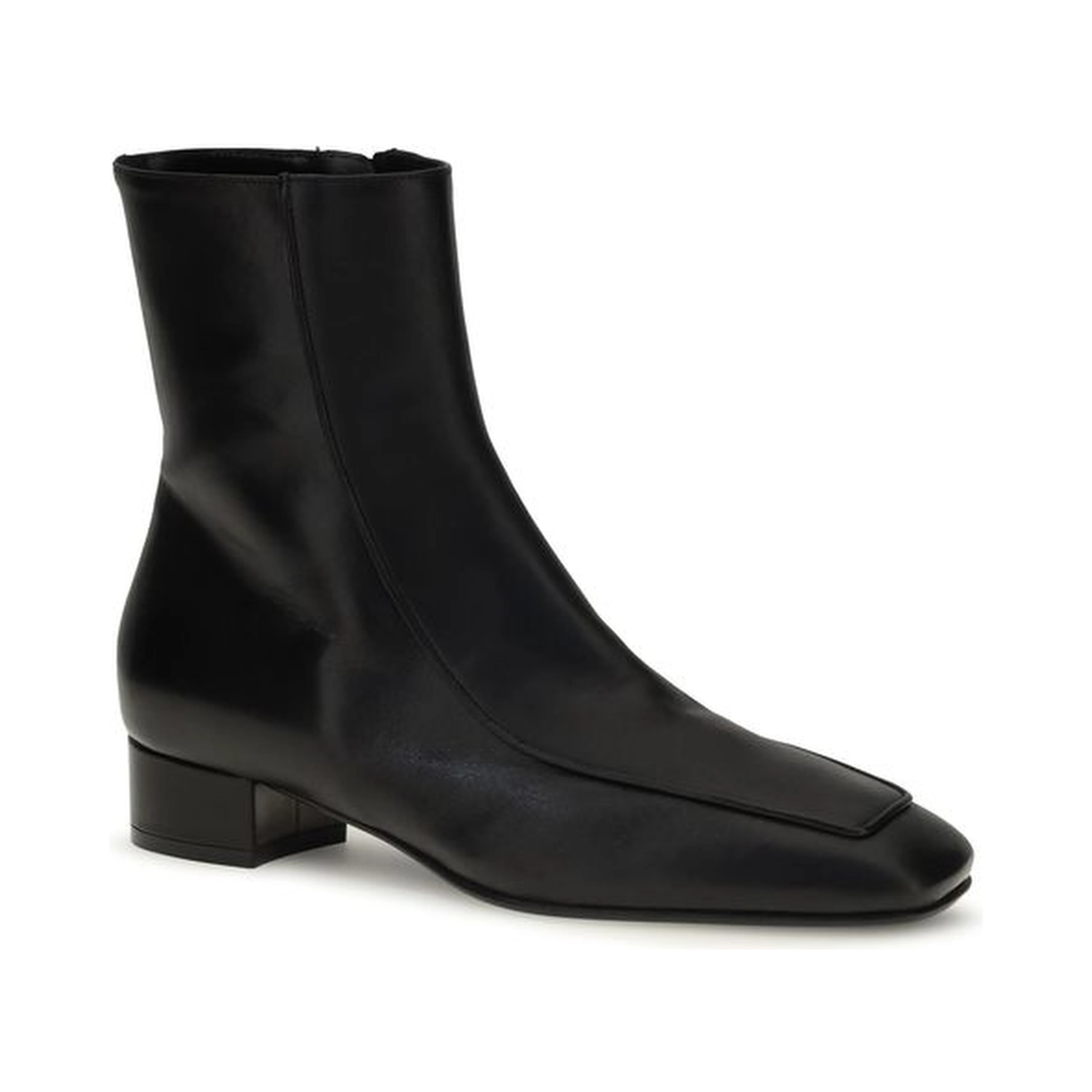Black Calf Leather Bos Taurus Ankle Boots