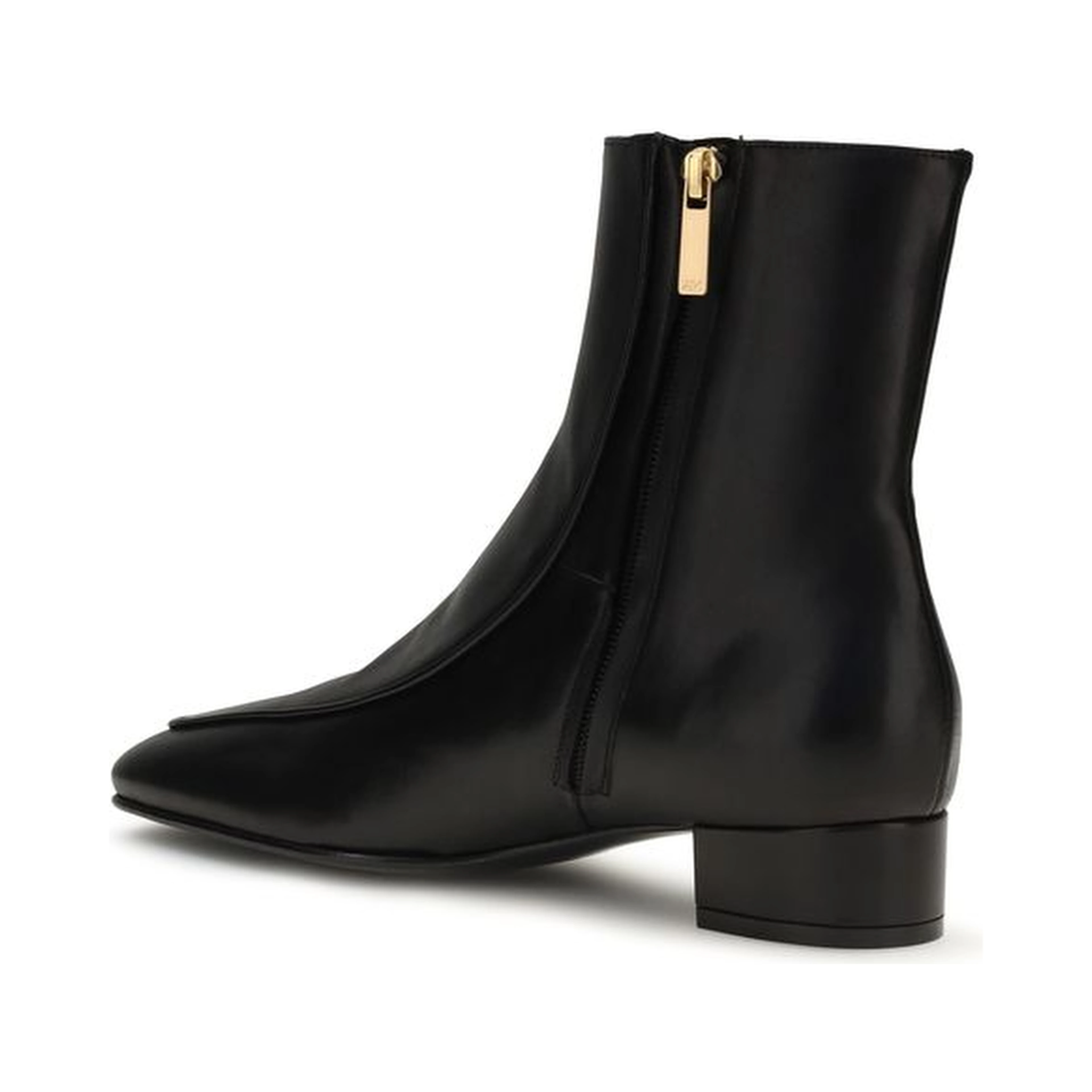 Black Calf Leather Bos Taurus Ankle Boots