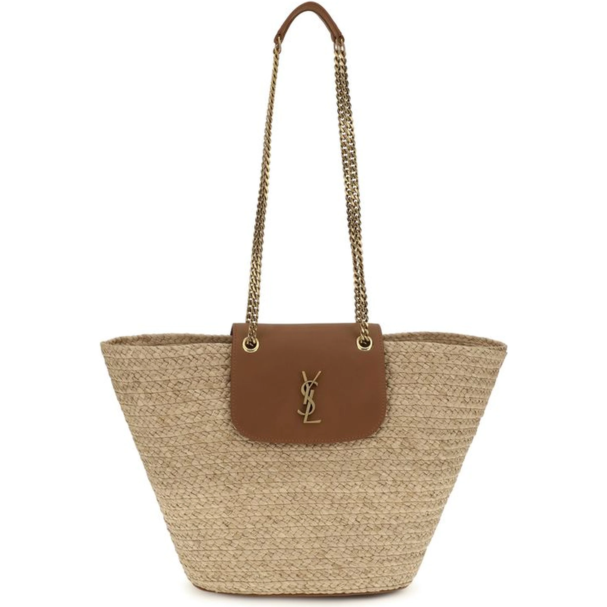 Beige Raffia Shoulder Bag