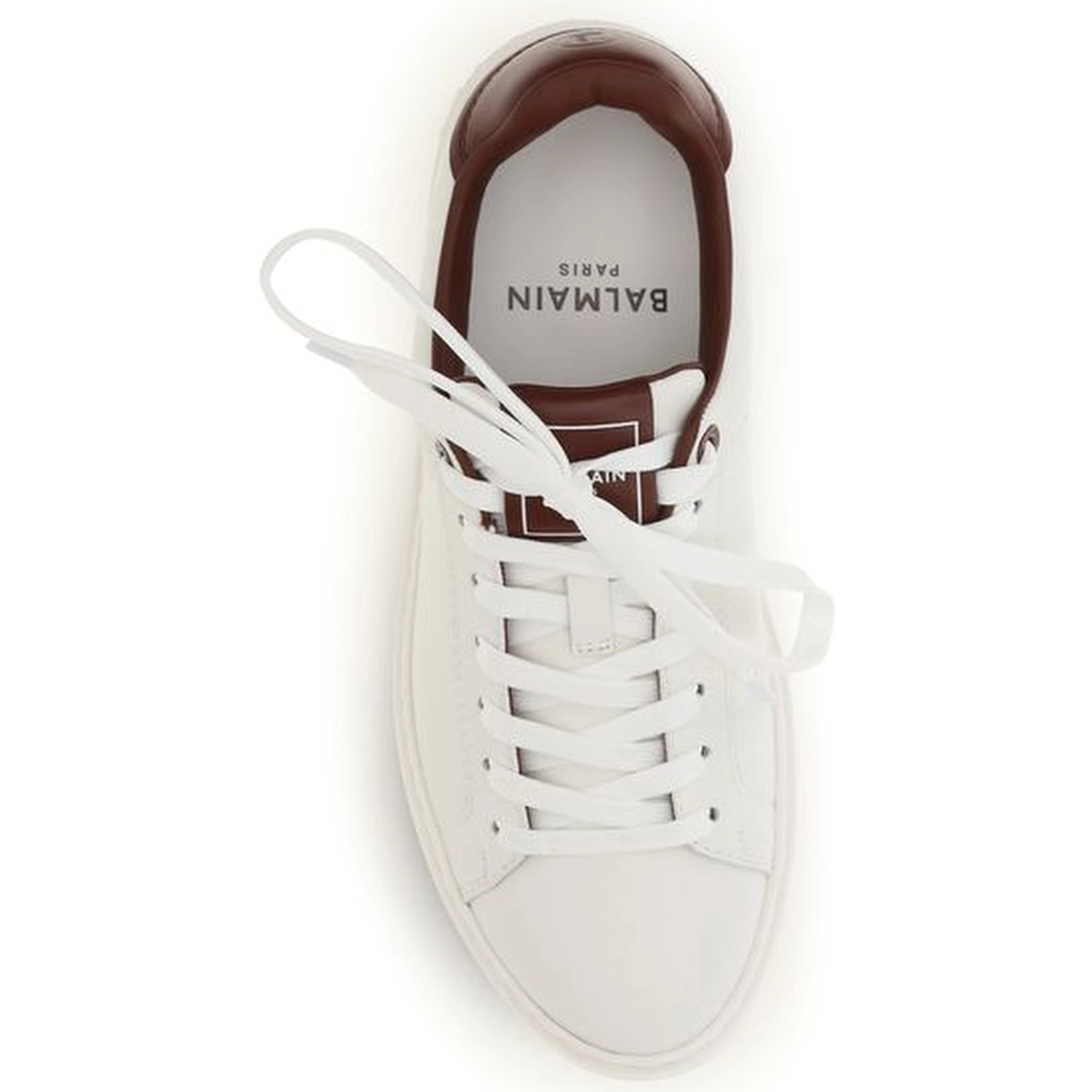 White Calf Leather Bos Taurus Athletic Sneakers