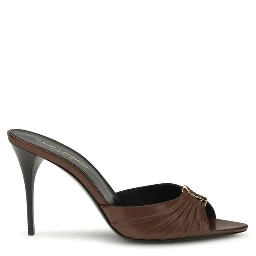 Brown Calf Leather Bos Taurus Mules