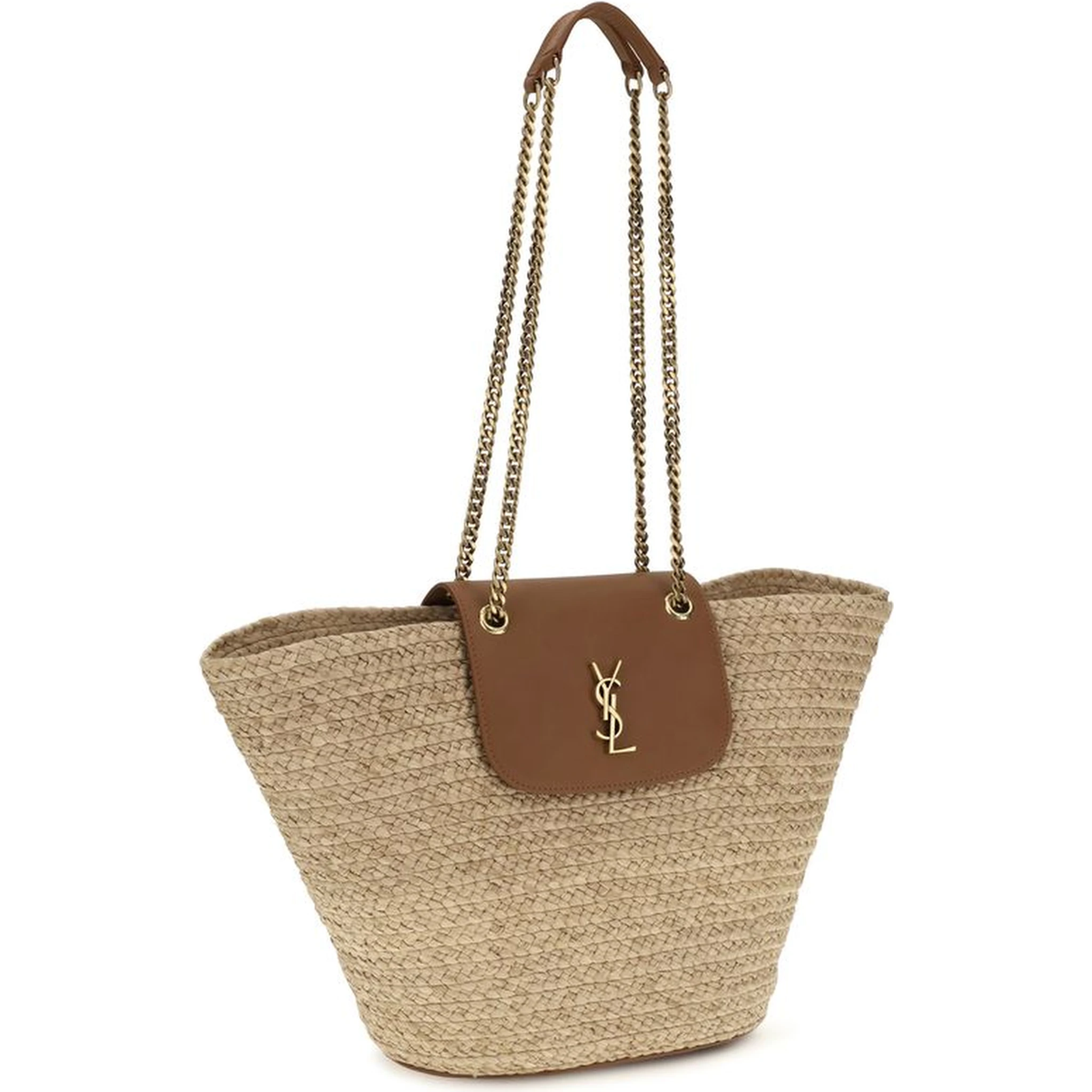 Beige Raffia Shoulder Bag