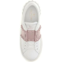 White Calf Leather Bos Taurus Low Top Sneakers