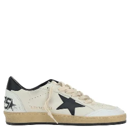White Calf Leather Bos Taurus Low Top Sneakers