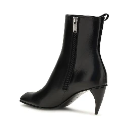Black Calf Leather Bos Taurus Lace-Up Boots
