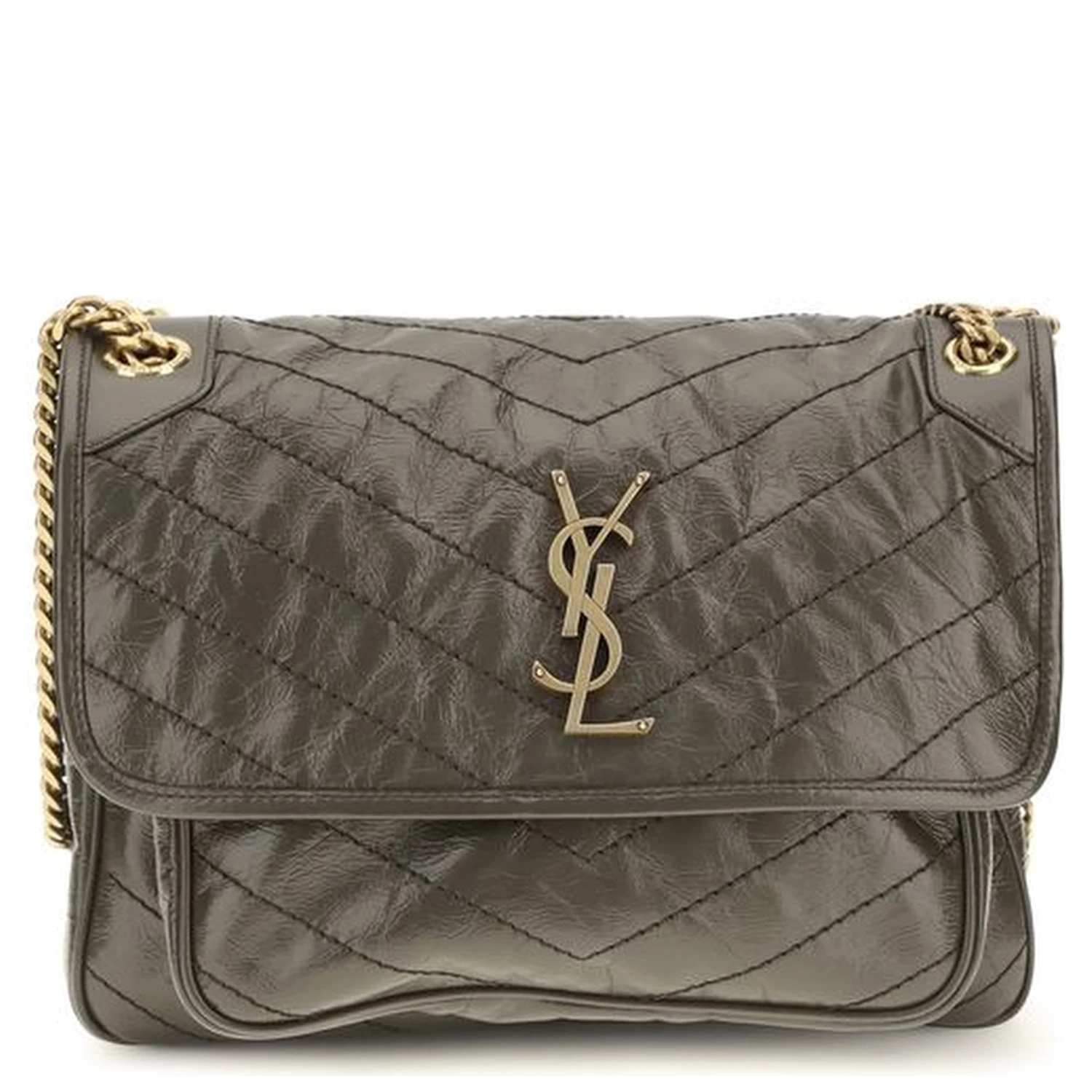 Bicolor Calf Leather Bos Taurus Shoulder Bag