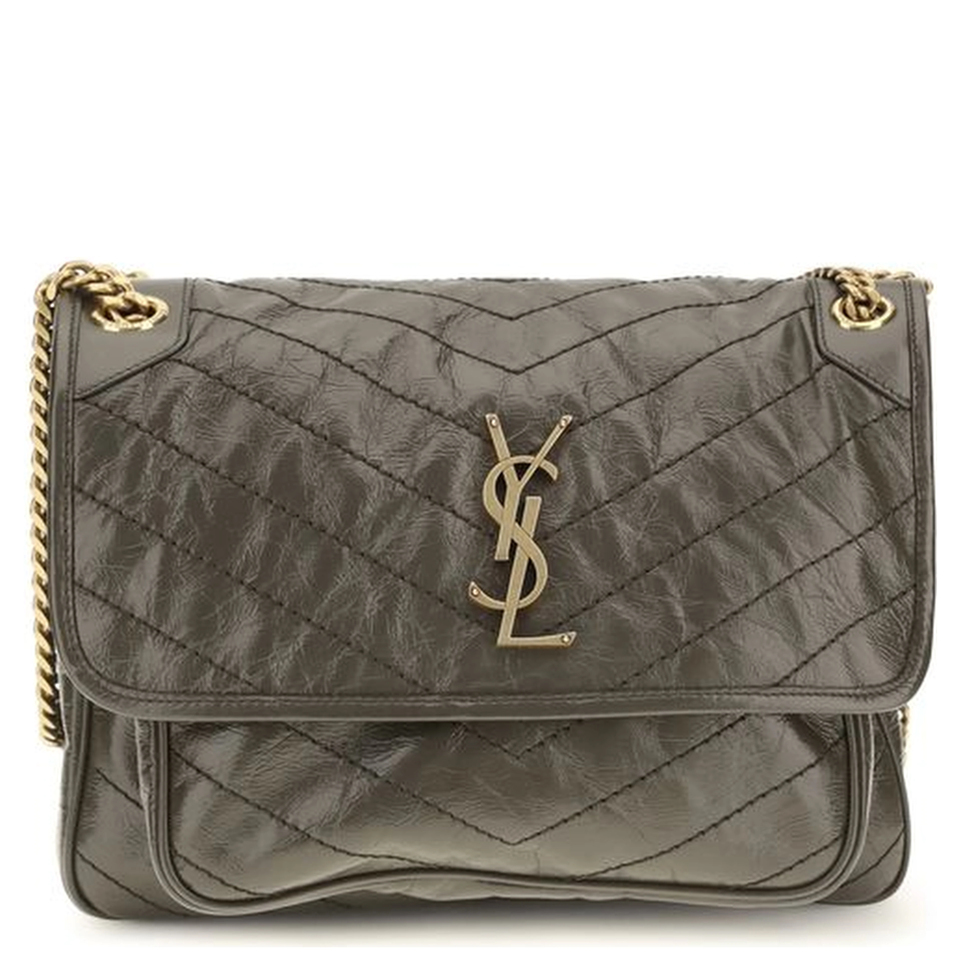 Bicolor Calf Leather Bos Taurus Shoulder Bag