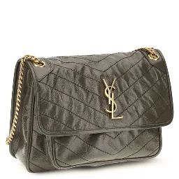 Bicolor Calf Leather Bos Taurus Shoulder Bag